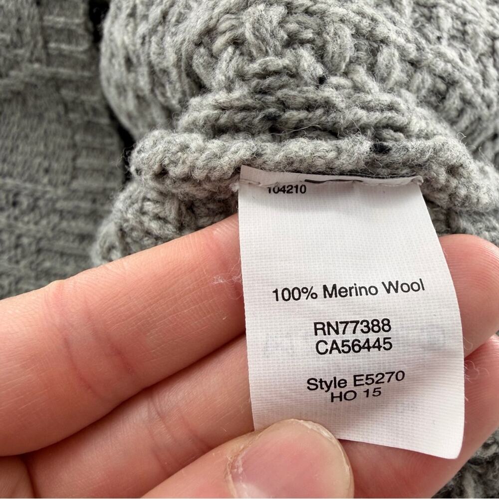 Madewell Palisade Full Back Zipper Sweater Merino Wool Grey Women’s Small - Picture 5 of 8